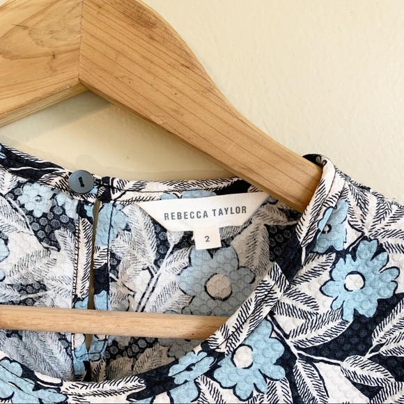 REBECCA TAYLOR 100% silk floral blouse RELISTED - Picture 4 of 14
